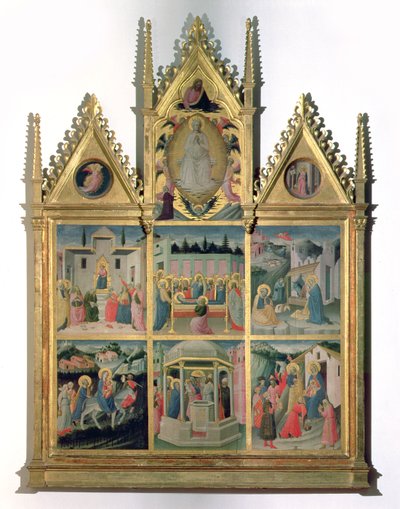 Scene della vita di Cristo e della Vergine, polittico da Mariotto di Cristofano